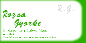rozsa gyorke business card